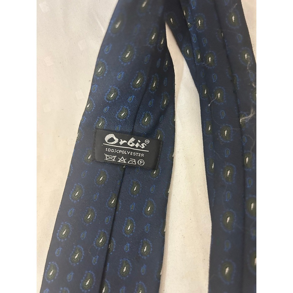 Orbis Navy Blue Paisley Necktie